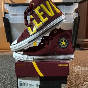 Converse Kids Sneakers in Maroon and Yellow